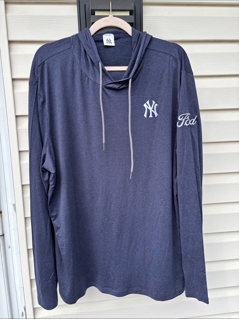 New York Yankees Ford Men's Navy Hooded Long-Sleeve Pullover-XL